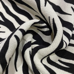 Zebra Desenli Maroken Krep Kumaş 73