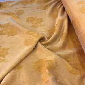 Camel Çiçekli Taşlanmış Kupra Kumaş 28