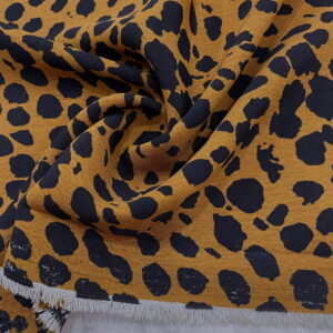 Leopar Desenli Krep Kumaş 81
