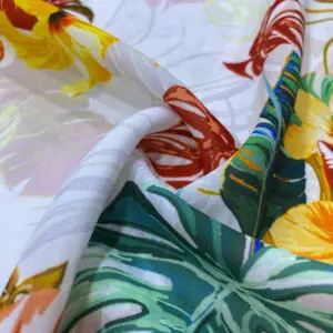 Renkli Çiçekli Krep Kumaş 85