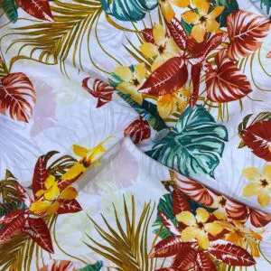 Renkli Çiçekli Krep Kumaş 85