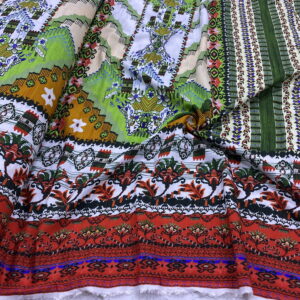 Bej Minik Çiçekli Pamuk Viskon Kumaş 553