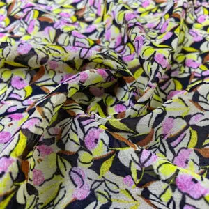 Rengarenk Desenli Şifon Kumaş 153