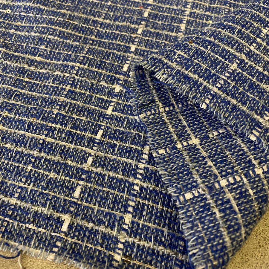 İndigo Desenli Şanel Kumaş 201 İndigo Desenli Şanel Kumaş 201