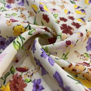 Bej Desenli Maroken Krep Kumaş 100