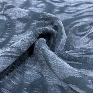 Çelik Mavisi Taşlanmış İpek Kupra Kumaş 33