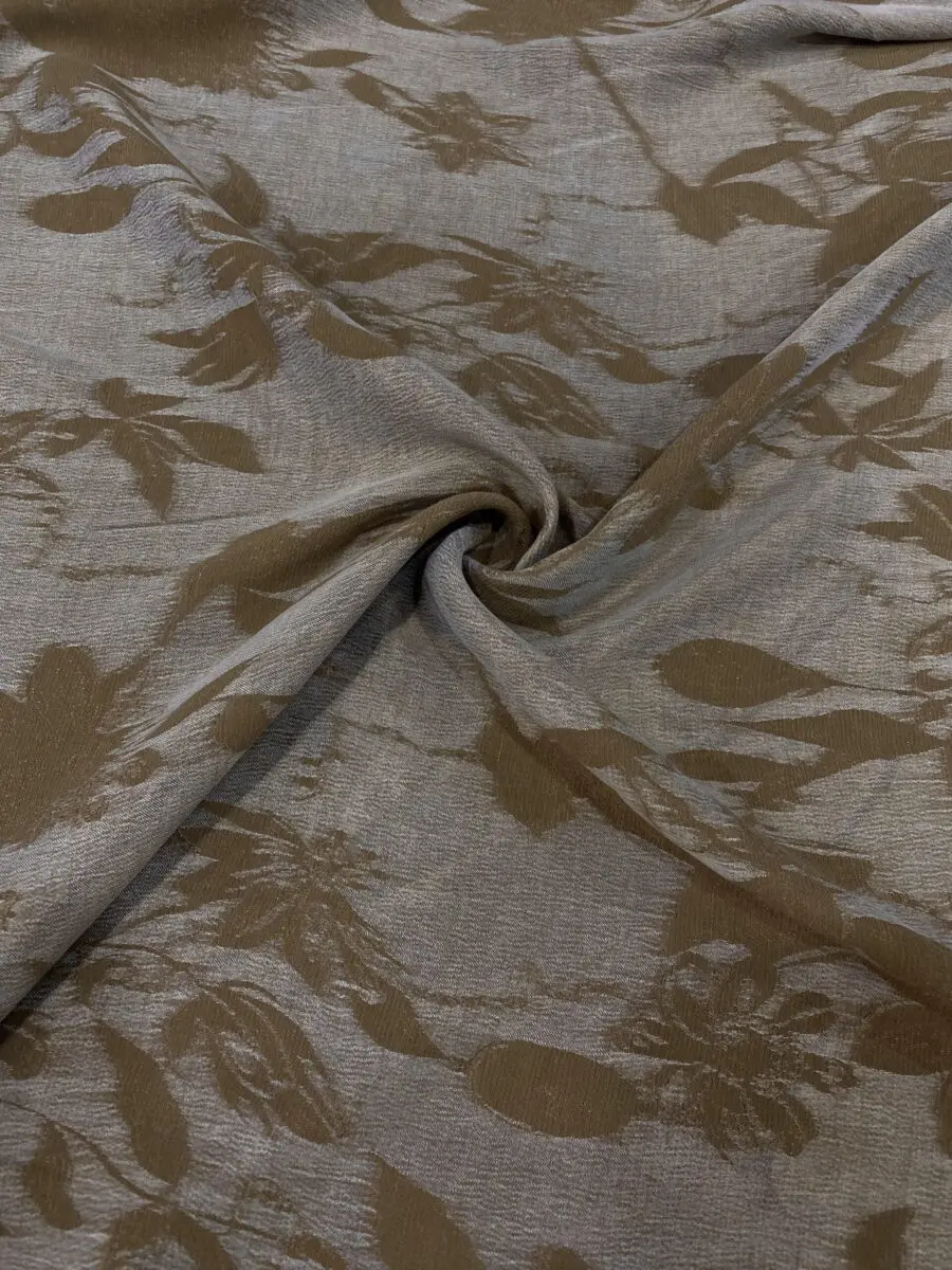 Haki Taşlanmış İpek Kupra Kumaş 34