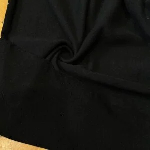 Siyah İki İplik Penye Kumaş 07