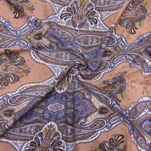 Şal Desenli Pamuk Viskon Kumaş 599