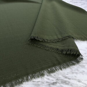 Haki Keten Krep Kumaş 97