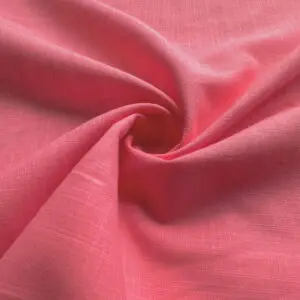 Şeker Pembesi Pamuk Keten Kumaş 87