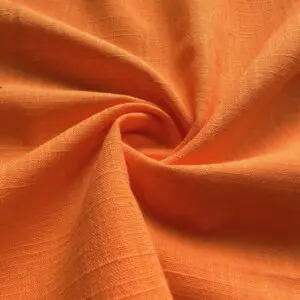Turuncu Pamuk Keten Kumaş 90