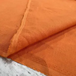Turuncu Ham Keten Krep Kumaş 102