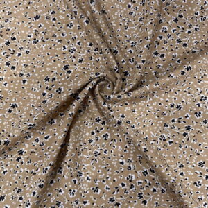 Bej Çıtır Desenli Pamuk Viskon Kumaş 619