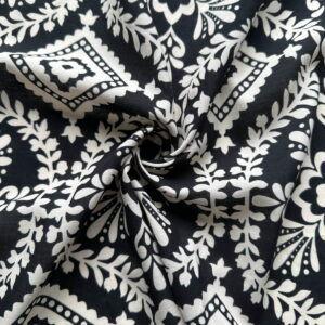 Etnik Desenli İpek Vual Kumaş 140