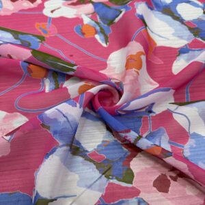 Çiçek Desenli Şifon Kumaş 176