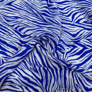 Zebra Desenli Maroken Krep Kumaş 108