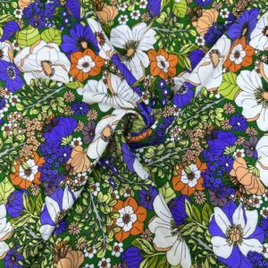 Çok Renkli Pamuk Viskon Kumaş 631