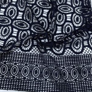 Siyah Koton Dantel Kumaş 57