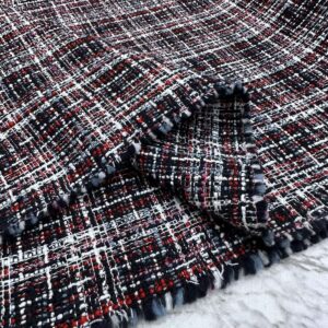 Kırmızı Dokulu Şanel Kumaş 229