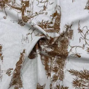 Desenli Keten Kumaş 114