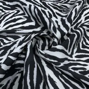 Zebra Desenli Saten Kumaş 147