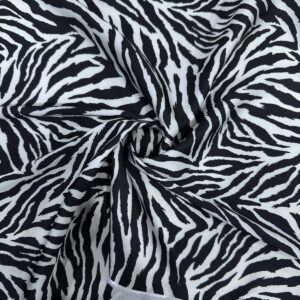 Zebra Desenli Saten Kumaş 147