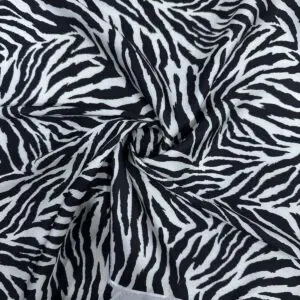 Zebra Desenli Saten Kumaş 147