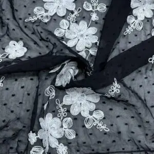 İşlemeli Şifon Kumaş 187