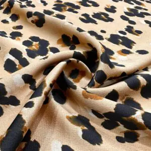 Leopar Desenli Saten