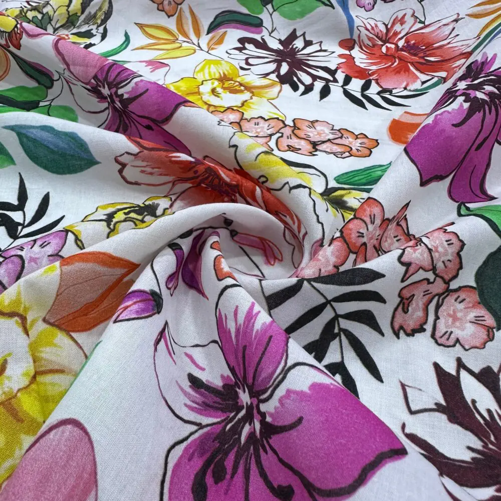 Renkli Çiçek Desenli Vual