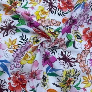 Renkli Çiçek Desenli Vual