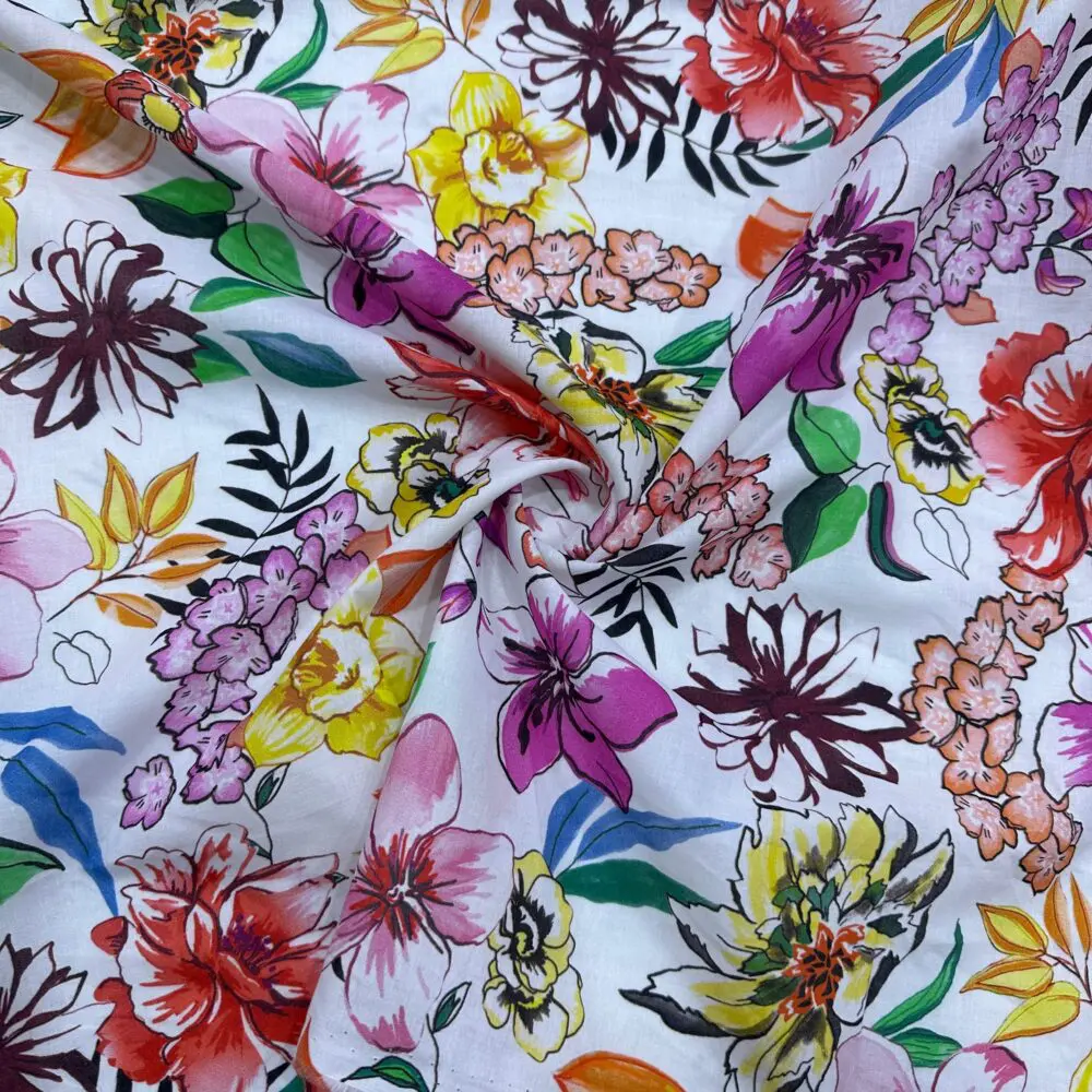 Renkli Çiçek Desenli Vual