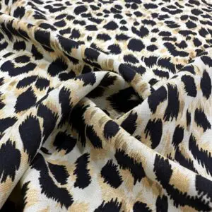 Leopar Desen Pamuk Viskon