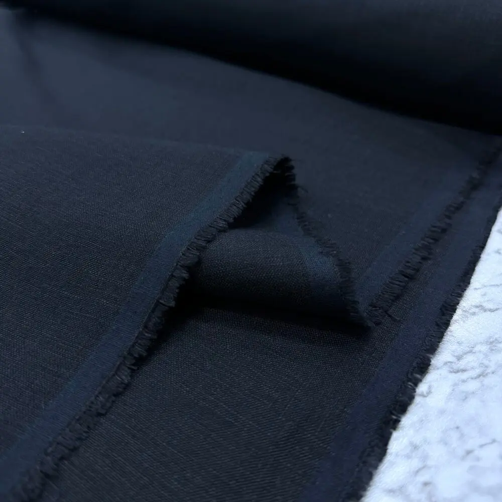 Antrasit Renk Ham Keten Kumaş