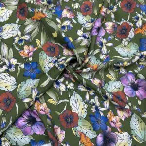 Çiçek Desenli Saten