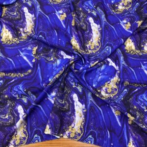 Dior Saks Gold Detaylı Jorjet Krep Kumaş