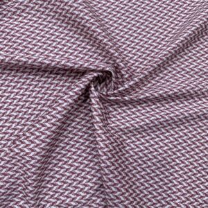 Pembe Geometrik Desen Pamuk Poplin Kumaş