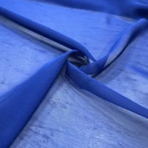 Saks Mavisi Janjan Şifon Kumaş