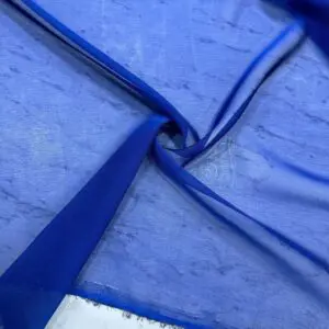 Saks Mavisi Janjan Şifon Kumaş