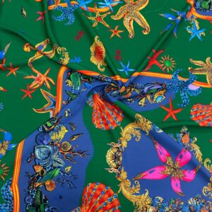 Versace Yeşil Deniz Kabuğu Jorjet Krep Kumaş Versace Yeşil Deniz Kabuğu Jorjet Krep Kumaş