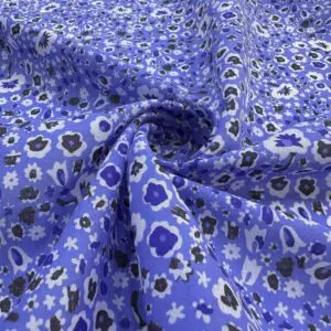 Mavi Çıtır Desen Vual Kumaş