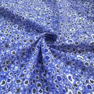 Mavi Çıtır Desen Vual Kumaş