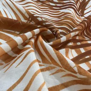 Palmiye Desen Keten Kumaş