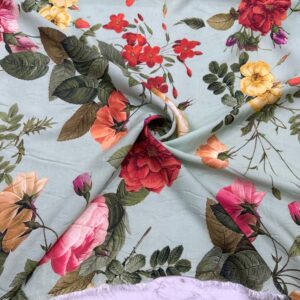 Soft Çiçek Desenli Viskon Kumaş
