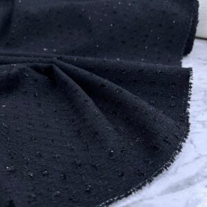 Siyah Simli Şanel Kumaş