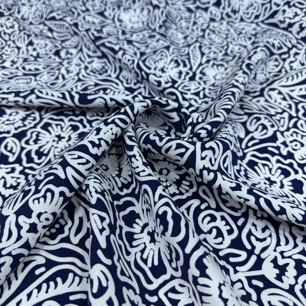 Çiçek Desenli Maroken Krep