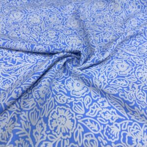 Mavi Desenli Maroken Krep