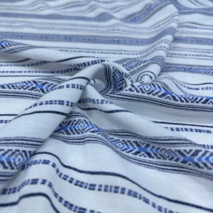 Çizgili Keten Müslin Kumaş Çizgili Keten Müslin Kumaş