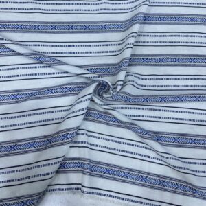 Çizgili Keten Müslin Kumaş